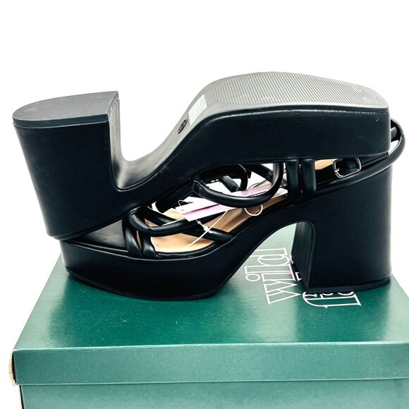 Wild Fable Black Astro Strappy Heels 4" Platform w/ Memory Foam Womens Sz 13 NIB - Picture 8 of 9